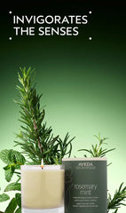 rosemary mint vegan soy wax candle